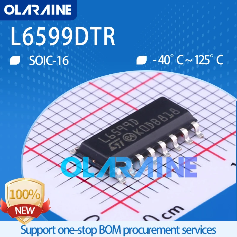 

1-10Pcs L6599DTR SOIC-16 SMD 500 kHz Hi Vltg resonant Controller 800 mA