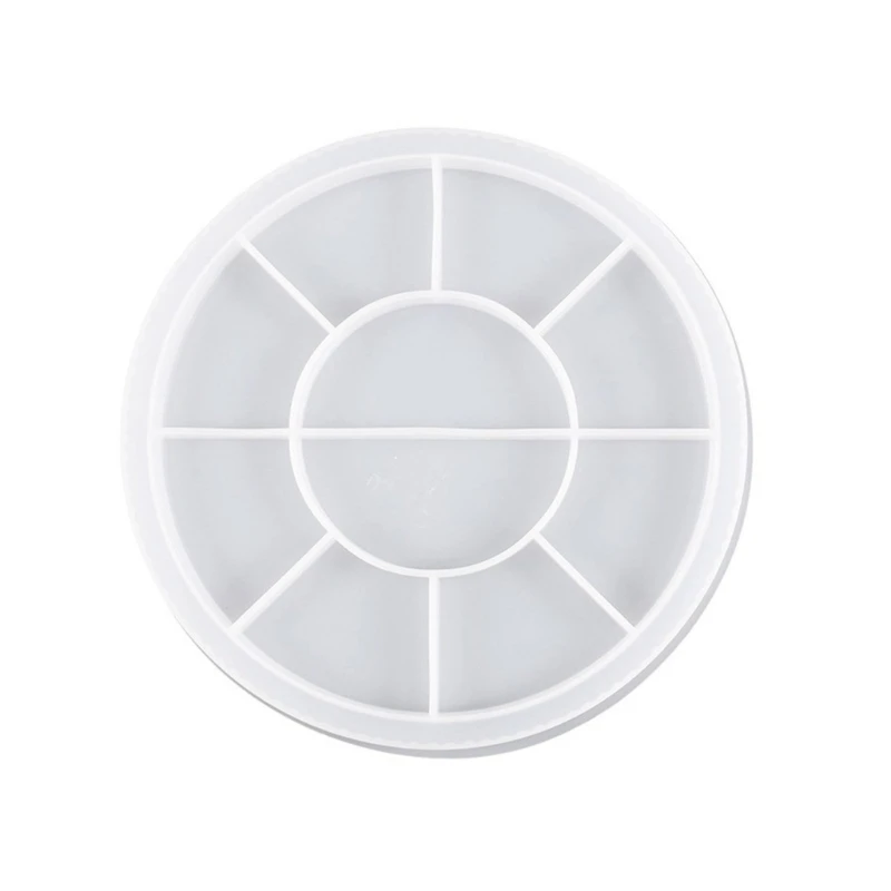 

Heat Resistant Epoxy Mold Silicone Tray Molds Striped Round Tray Silicone DIY Dish Mold Suitable for Cement Tray Dropship
