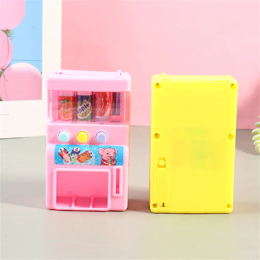 1~8PCS Hot-selling Children's Simulation Mini-coin-operated Beverage Vending Machine Self-service Beverage Cute Funny Toys For 4