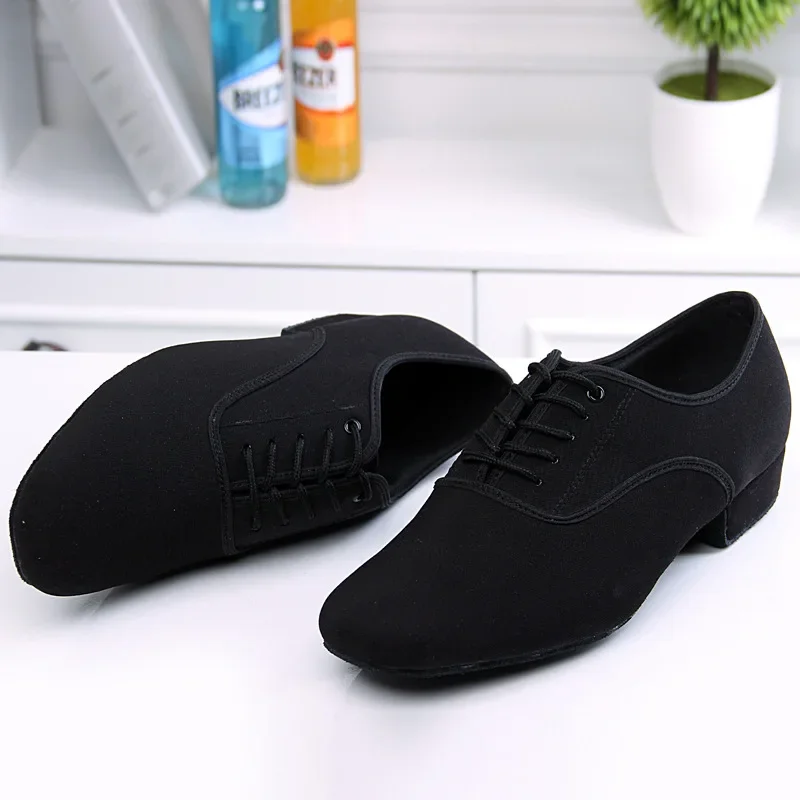 Men's Modern Jazz Sneaker for Men Professional Black Oxford Upper Latin Salsa Shoe Plus Size Low Heel Tango Ballroom Dance Shoes 3