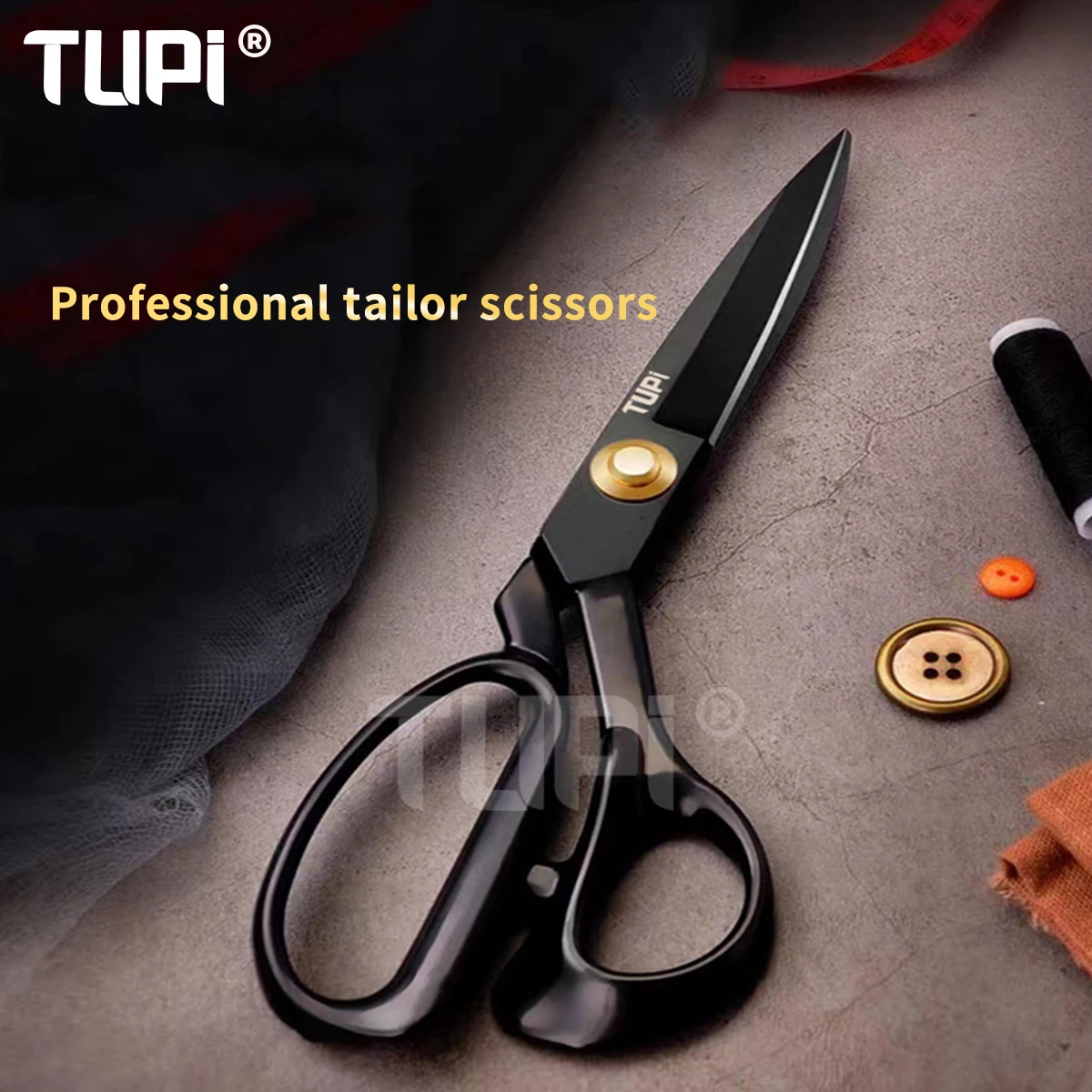 TUPI Professional Sewing Shears Heavy Duty Stainless Steel for Fabric/Leather/Craft Precision Embroidery Tailoring sewing supplies