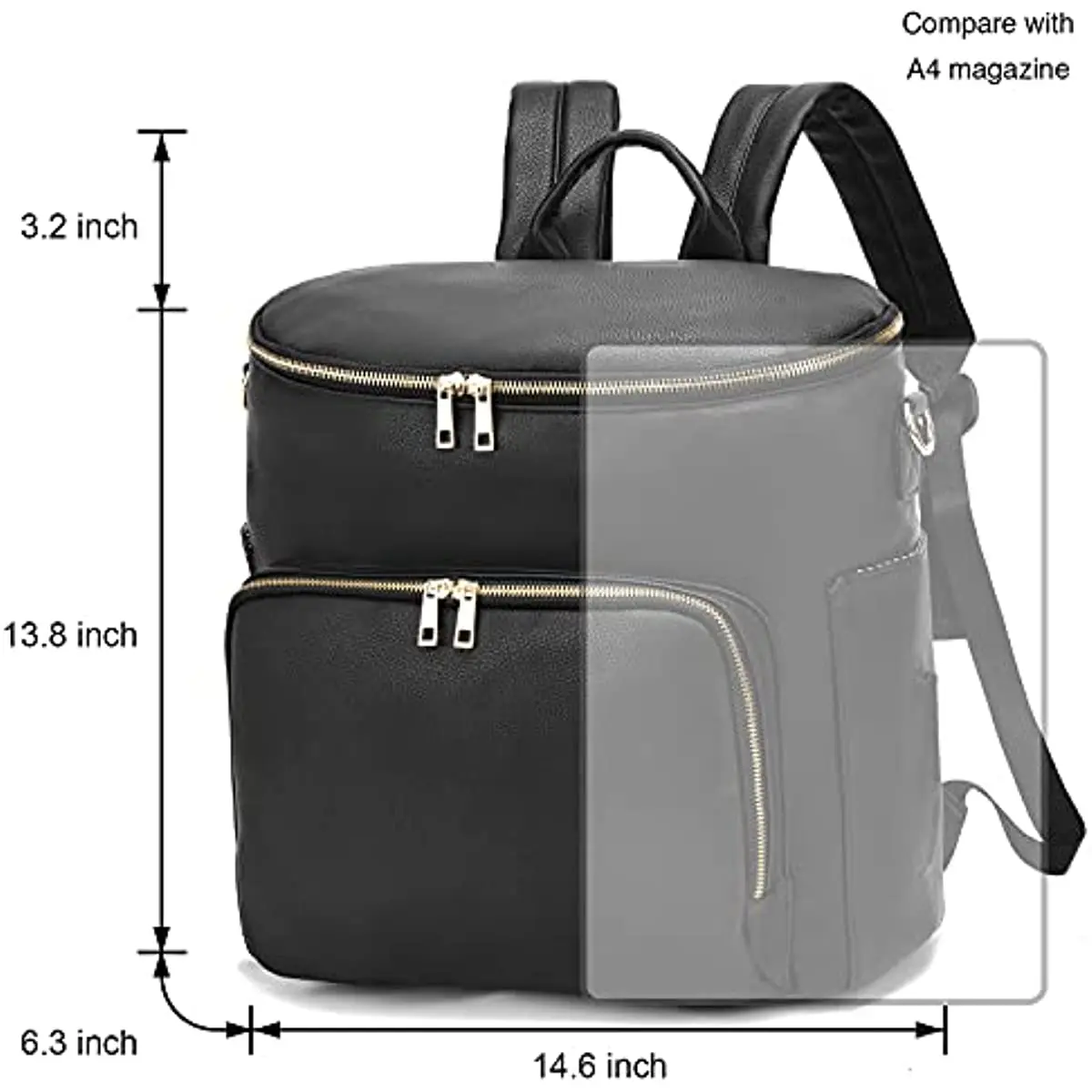 Diaper Bag Backpack Leather for Women Travel