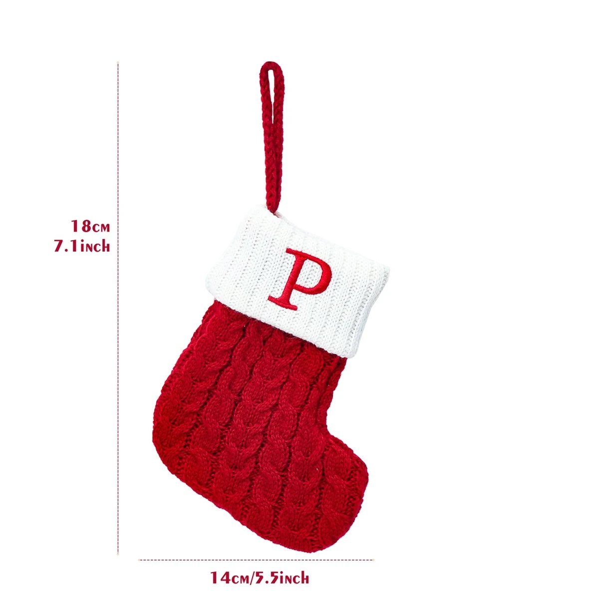 Festive Knit Snowflake Christmas Stockings - Holiday Decor Ornament Gift