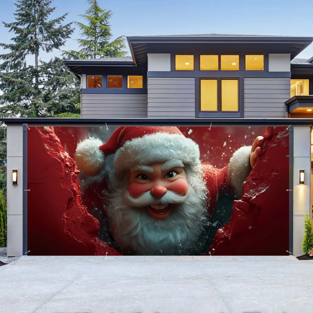 Santa Claus Garage Door Banner – 3