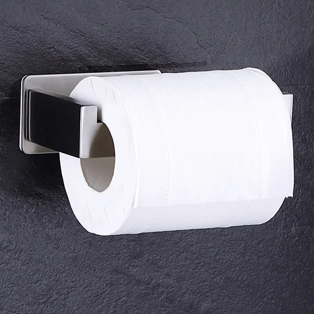 Porte-rouleau de papier en acier inoxydable 304, haute qualité, sans clous, distributeur de rouleaux de serviettes de cuisine, accessoires de salle de bains 3