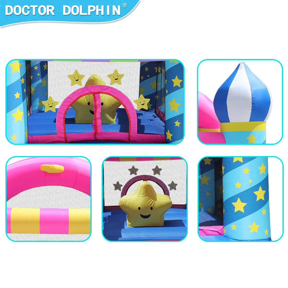Mini Bounce House Star Inflatable Bouncy Castle Jump Castle Soft Bouncing House For Kids Party