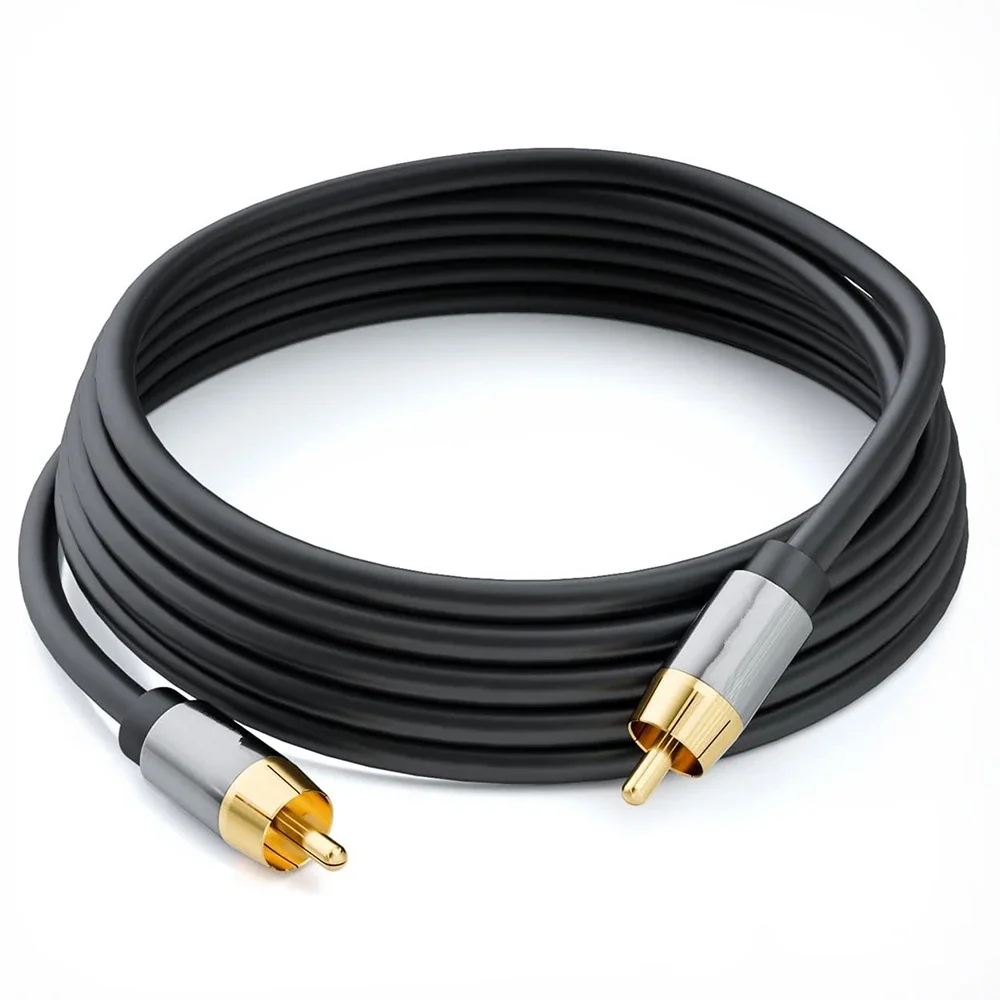 Premium Digital Coaxial Audio Cable with RCA Connectors - Stereo Sound