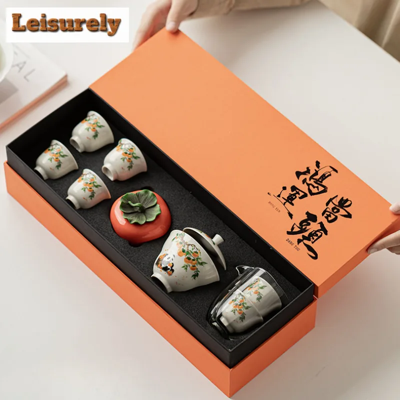 Lucky Strike Good Fortune Tea Set Complete Set Aesthetic Tea Ceremony Set Teapot And Tea Cup Set Teaset Equipment Collection