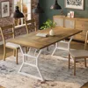 70.8 Inch Dining Table 6-8 Person, Kitchen Table with Heavy Duty Metal Legs, Farmhouse Dining Room Table for Kitchen 3