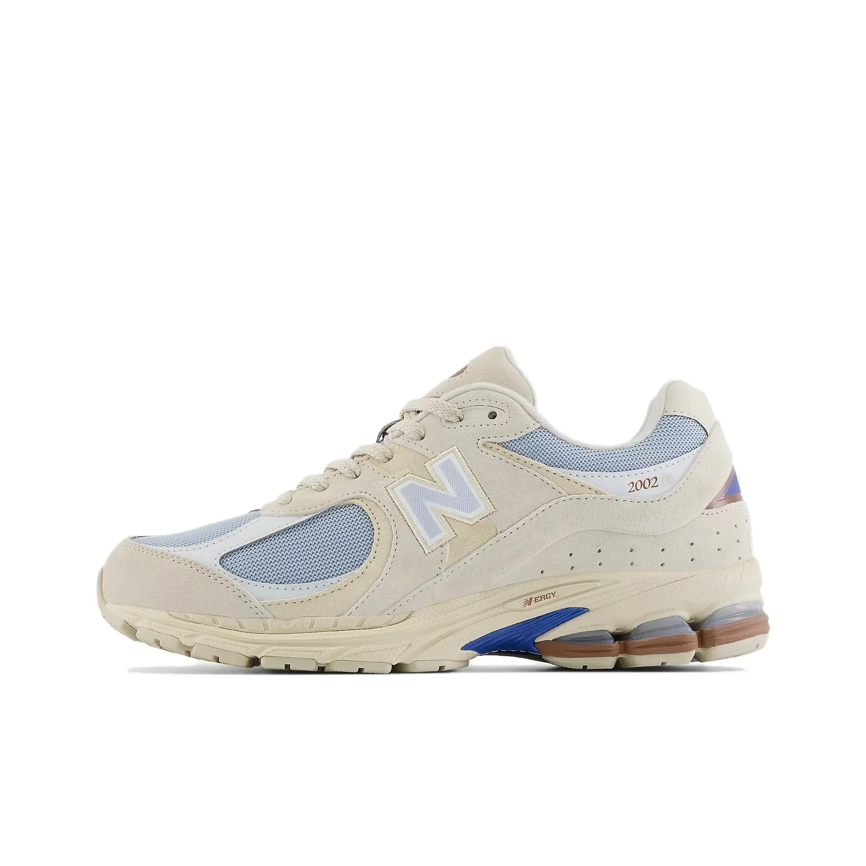 New Balance NB 2002R – tênis de corrida casual versátil, retrô, decotado para homens e mulheres, cor cinza-azul.