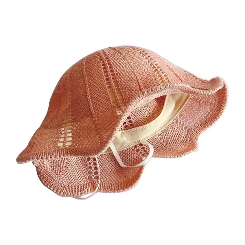 Baby Wave-edge Hat Beanie cappello da pescatore berretto traspirante tinta unita berretto parasole