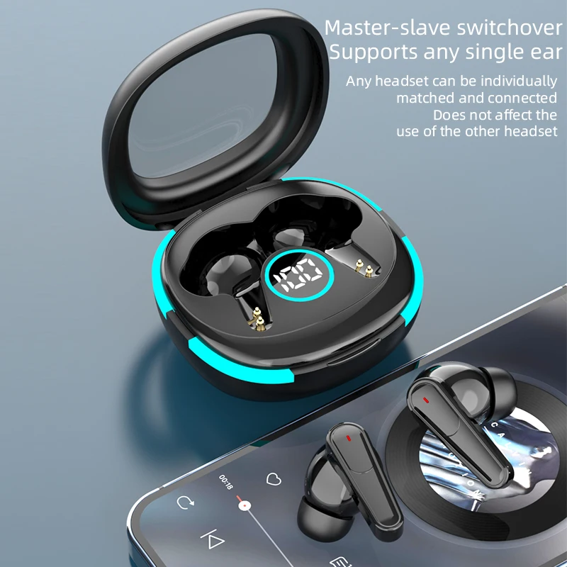 Premium True Wireless Earphones with LED Display & Smart Touch Controls, Hot Selling Plus50 ANC+ENC