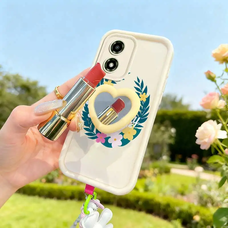Colorful Garland Phone Case Set with Lanyard and Craft Embellishments - 3 Piece Bundle