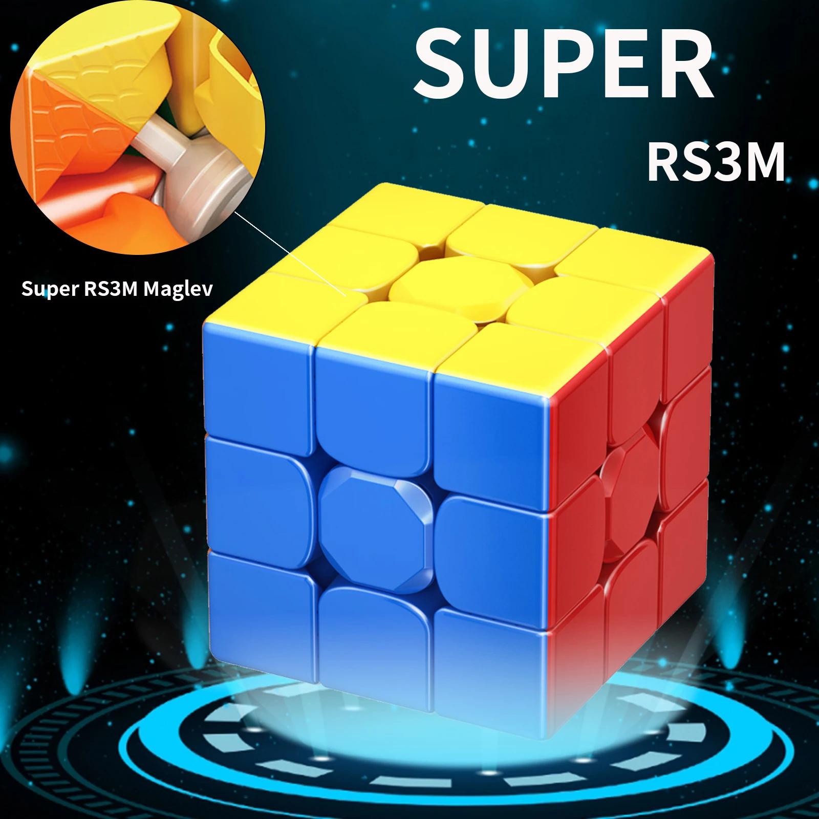 MoYu Super RS3M 2022 Maglev 3x3 Magnetic Magic Cube 3x3 Professional 3x3x3 Meilong Speed Puzzle Children's Fidget Toy Kid Gifts
