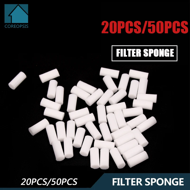 Hand Pump Filter Elements 50pcs/Lot High Pressure Filtering Air Refilling Filter Cottons Dry Water Air Purify Replacement Kit