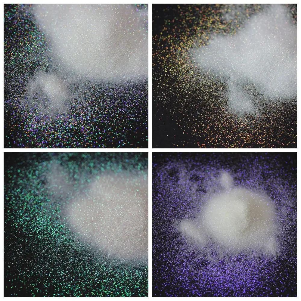 0.2mm Colorful White Shinning Glitter Dust Holographic Nails Dust Laser Holo for DIY lipstick Cosmetics Nail Art Decoration