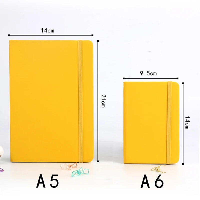 A5 A6 Red Blue Elastic Binding Creative Business Office Notebook Book Student Diary Notepad Office Stationery 5