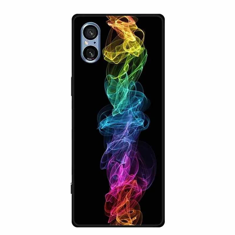 Stylish Black Silicone Soft Phone Case with Fashion Pictures
