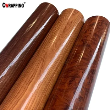 Adesivo per auto Avvolgimento autoadesivo Vinile Grano di legno Adesivi interni testurizzati Carta da parati Mobili Pellicola per venature del legno Decorazione auto