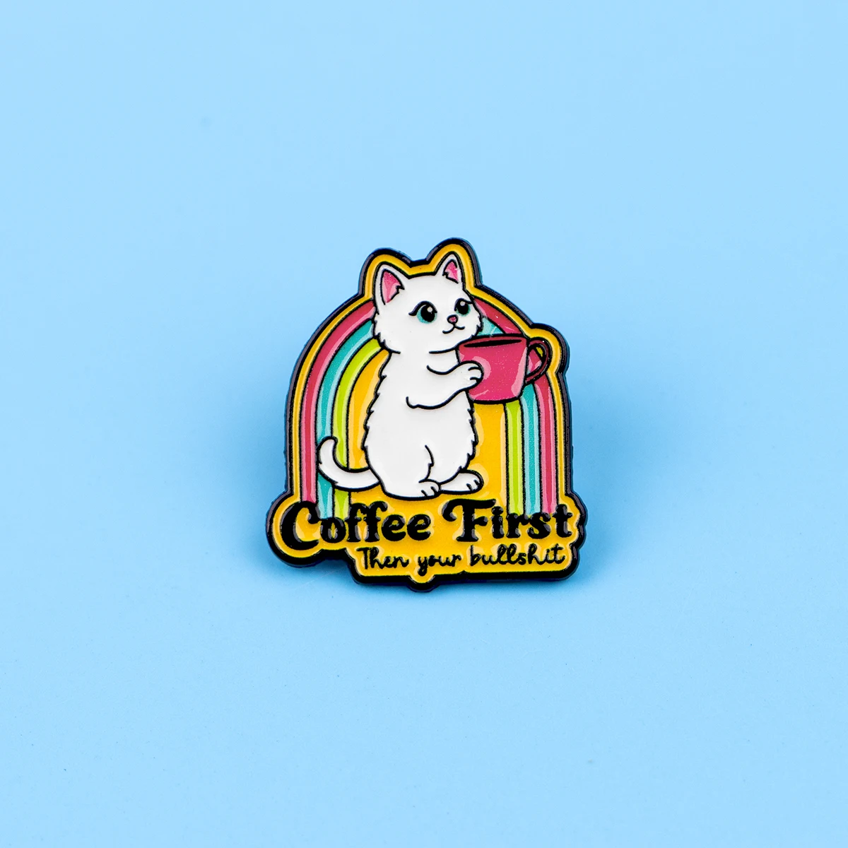 Charming Cat Enamel Pin Brooch – Stylish Metal Lapel Accessory and Gift