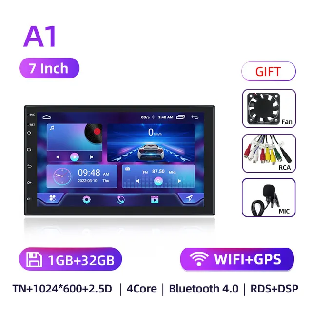 2 Din 7‘’ 9‘’ 10‘’ Car Radio Multimedia GPS Android12 CarPlayer 2din 8 ...