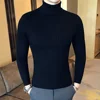 Autumn Winter Turtleneck Pullovers Warm Solid Color Men's Sweater Slim Pullover Men Knitted Sweaters Bottoming Shirt 1