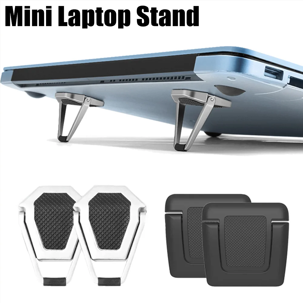 Supporto Per Laptop Pieghevole Da 1 Paio Per Laptop Lenovo Dell Macbook Pro Air Pc Mini Supporto Di Raffreddamento Portatile Universale Piedi Supporti