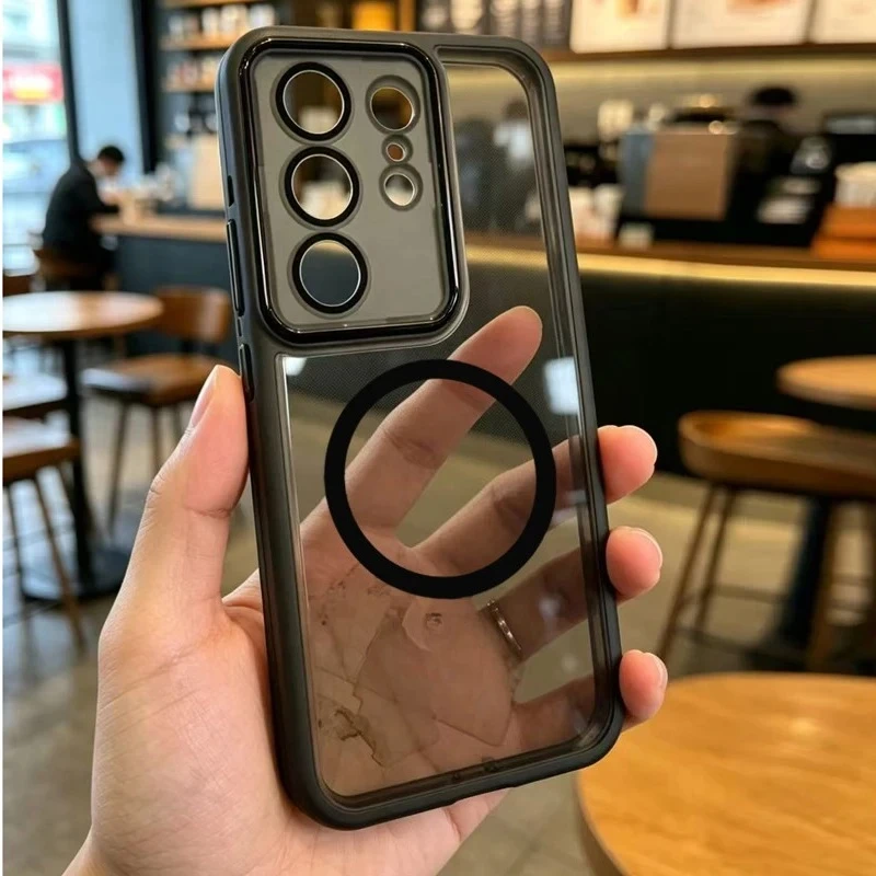Ultra MagSafe Magnetic Camera Protection Film Case - Soft Silicone Clear Shockproof Bumper