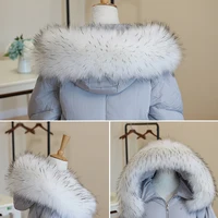 Winter Faux Fur Collar Gradient Color Thicken Warmer Fur Collar Shawl For Women Men Parkas Down Coat Jackets Hood Fur Warm Scarf 2