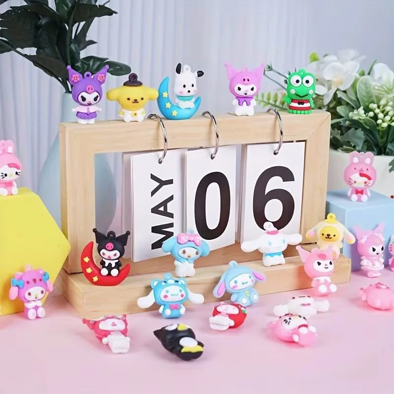 Miniso Sanrio Christmas Advent Calendar Anime Figure Models Juguetes Advent Surprise Toys Children Navidad Gift
