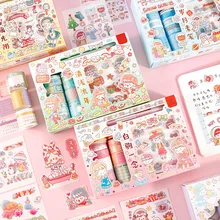 

Paper Adhesive Tape Set Cartoon Journal Book DIY Decorative Stickers Diary Stickers Stickers Stationery Kawaii Washi Tape