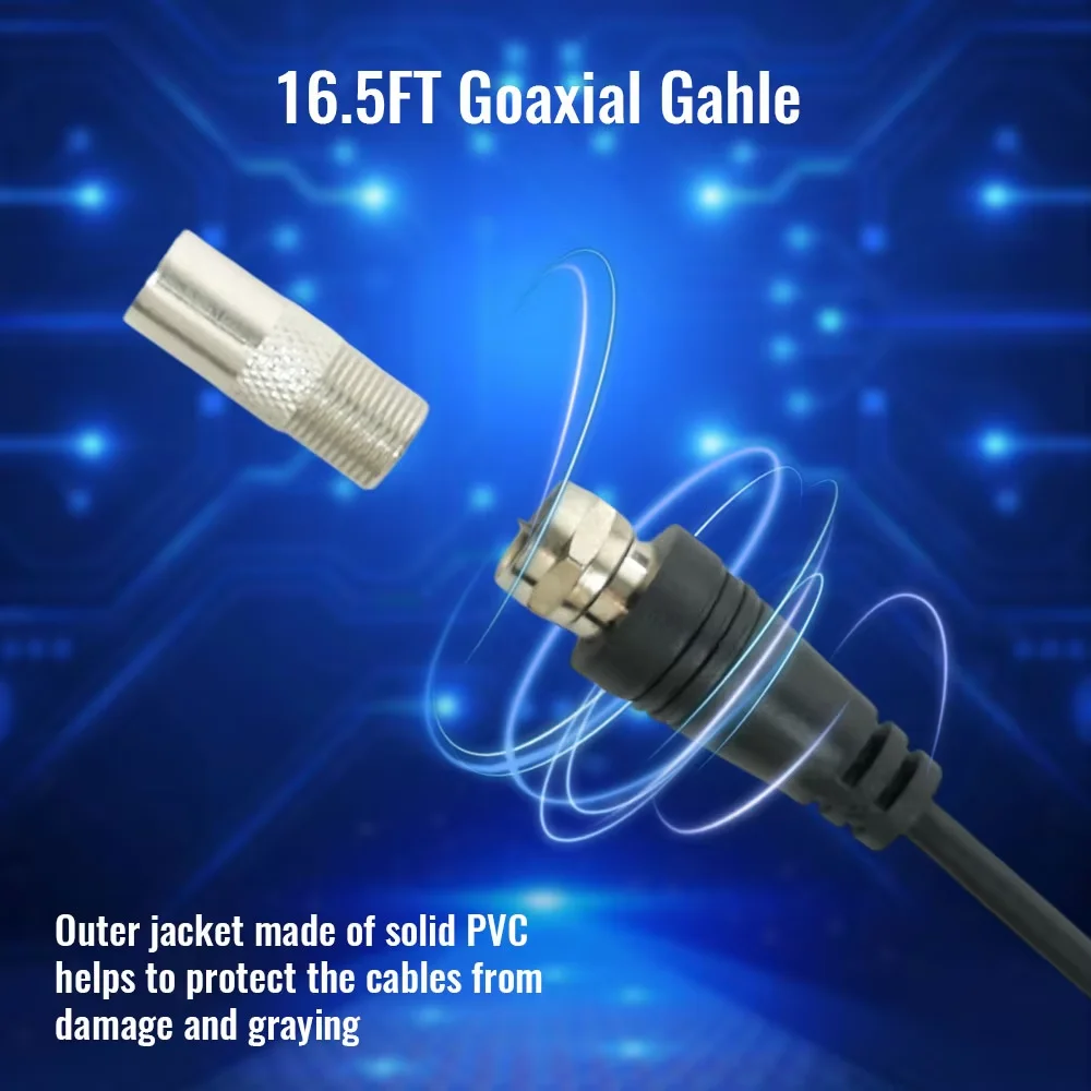 Enhanced Long-Range Indoor TV Antenna with Signal Amplifier - Supports HD and 4K Channels
