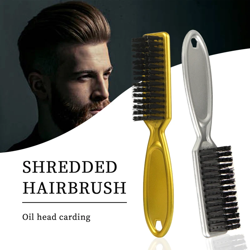 

1Pcs Hairdressing Broken Hair Remove Cleaning Brush Salon Professional Beard Styling Brush With Matte Light Handle