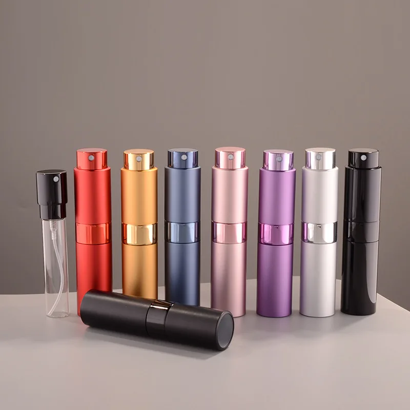8ml Metal Aluminum Perfume Bottle 1PCS+2 Accessories With 1 Spray Bottle 1 Funnel Dispenser Divine