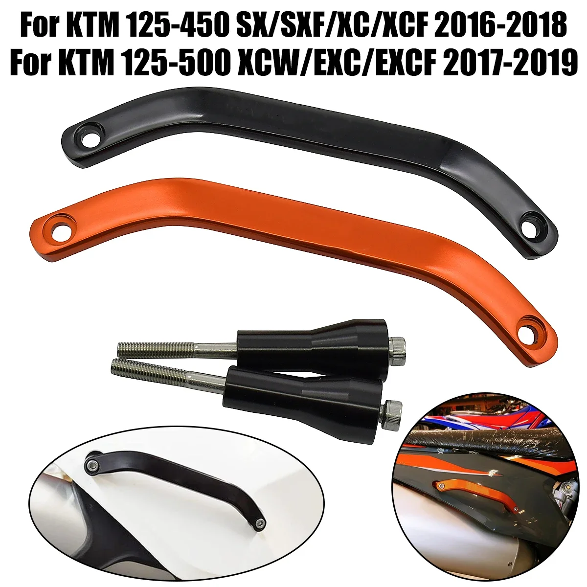 Rear Seat Grab Handle Motorcycle CNC Rail Handle Handrail For KTM 125 ...