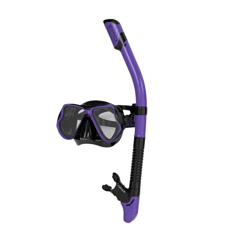 Diving goggles set Professional snorkeling snorkel set Large frame silicone diving mask Full dry snorkel 3