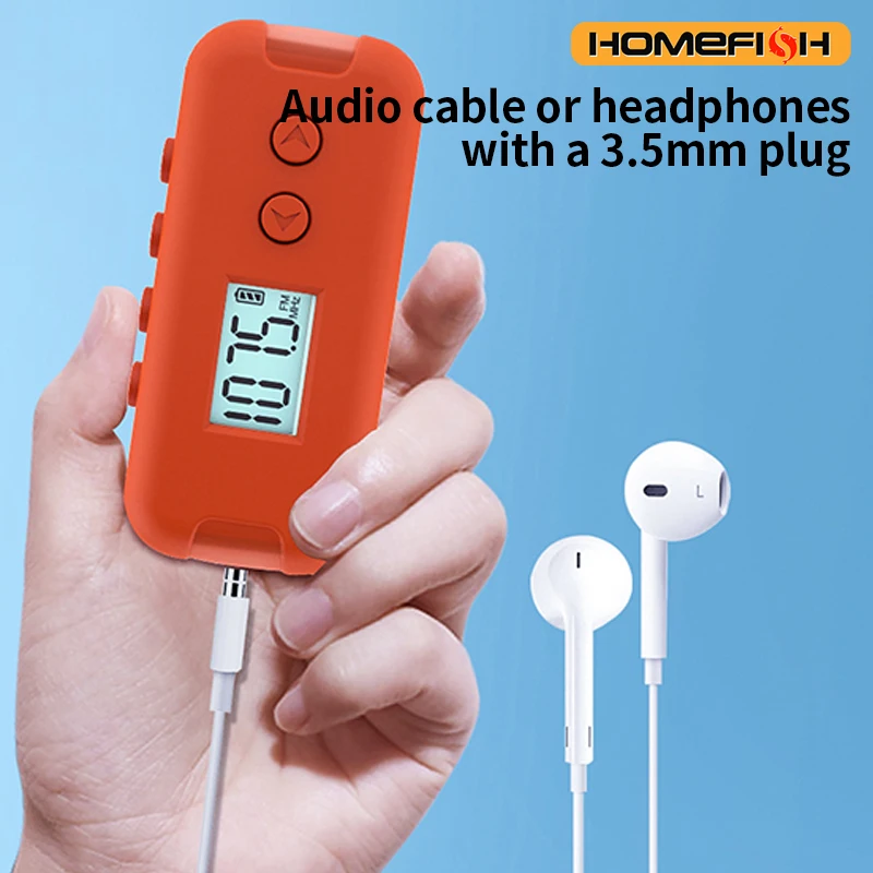 미니 라디오 방송 라디오 휴대용 FM 수신기 50-108MHz LCD 디스플레이 야외 스포츠 휴대용 라디오