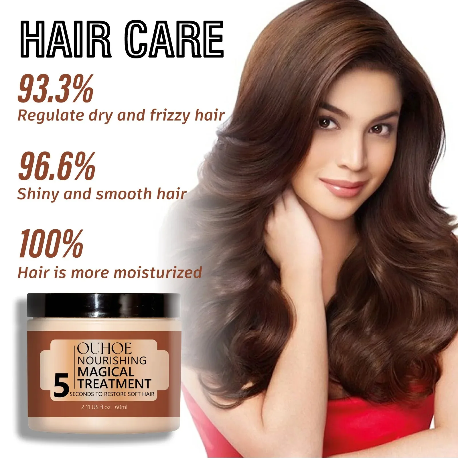 Maschera per capelli magica 5 secondi Riparazione Crespo Danneggiato Morbido Liscio Lucido Trattamento alla cheratina Idrata in profondità Nutriente Cura dei capelli del cuoio capelluto_voghion.com