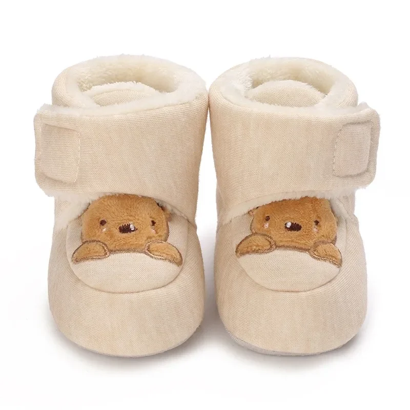 Winter New Cute Cartoon Baby Booties Boy Girl Boots Cotton Soft-Sole Non-Slip Warm Toddler First Walkers Infant Crib Shoes 6