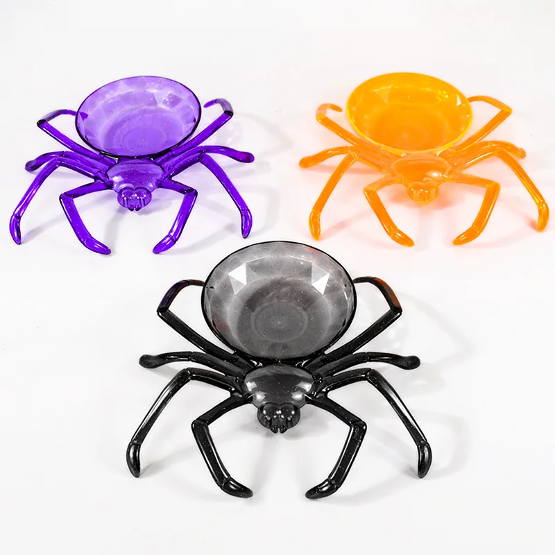 Halloween Spider Shaped Bowl Fruits Candy Basket Snack Cookie Plate Tray Kids Trick or Treat Halloween Party Table Decorations