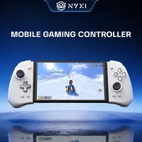 NYXI Hyperion Pro Hall Joystick Wireless Game Controller White Gamepad with RGB Lights for Nintendo Switch