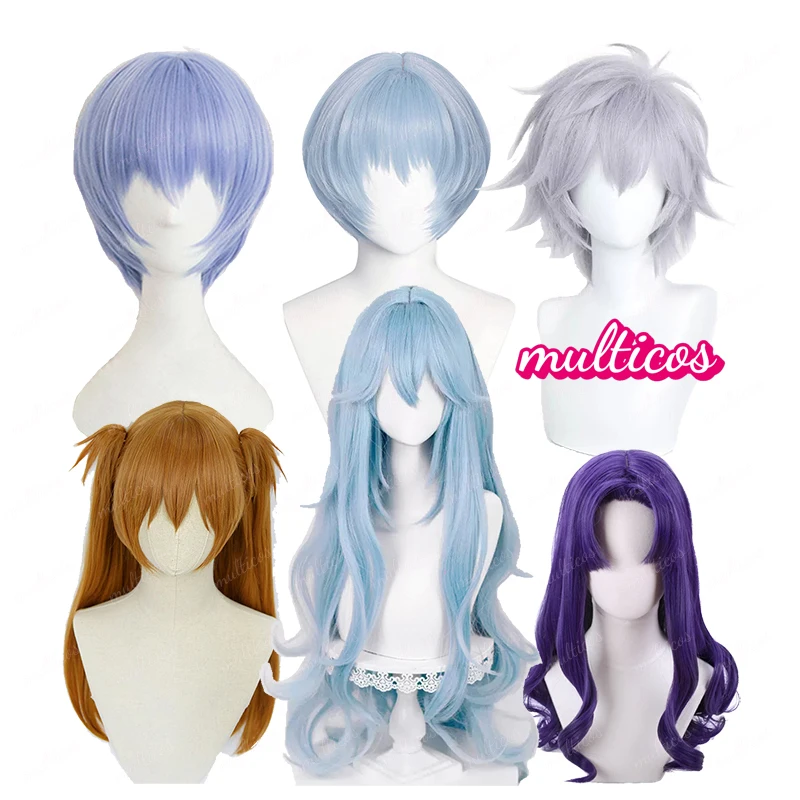 

Anime EVA Ayanami Rei Cosplay Wig Asuka Langley Soryu Wigs Katsuragi Misato Nagisa Kaworu Ikari Shinji Cosplay Wigs + Wig Cap