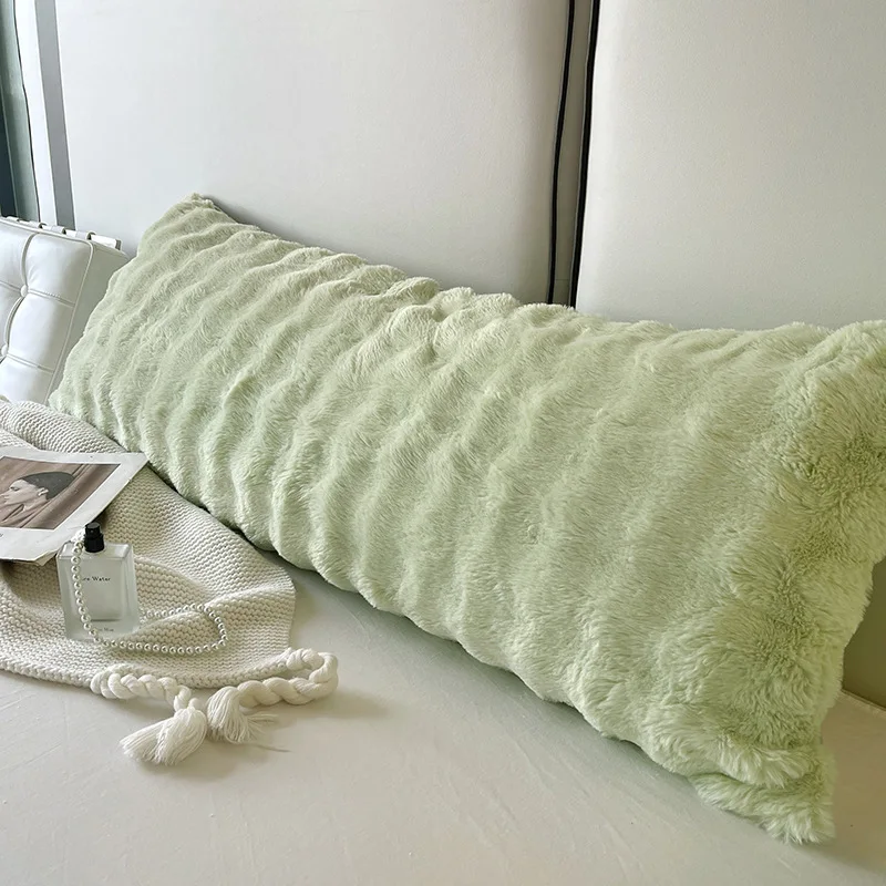 Description Picture 6 of itemLuxury Faux Fur Throw Pillowcase 120/150/180cm Winter Fluffy Plush Pillow Cover Home Decor Pillow Covers Body Long Cushion Cover