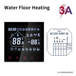Smart WiFi Thermostat Temperature Controller for Floor Heating and Boilers (Water Heating)