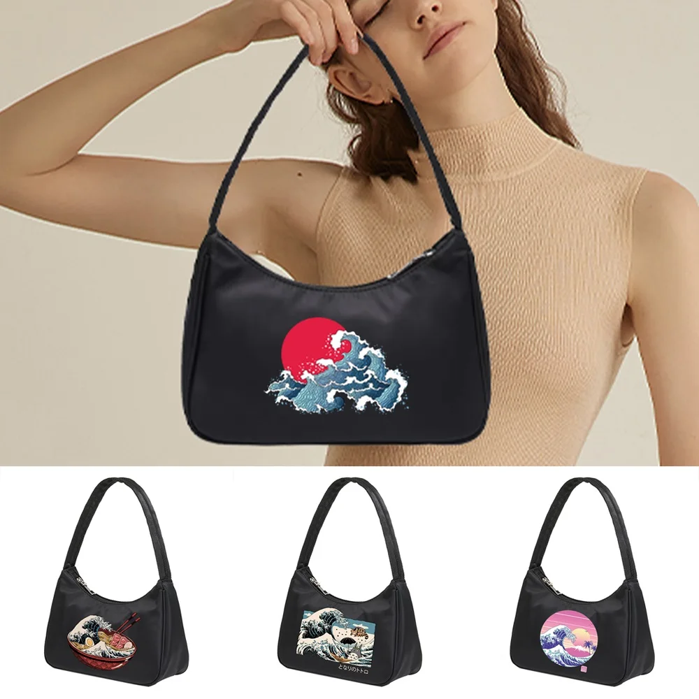 Luxury Underarm Bags Women Shoulder Pouch Daily Hobos Handbags Armpit Shopping Bags Zipper Tote Organizer Clutch Wave Series