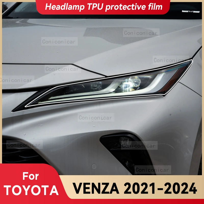 

Прозрачная защитная пленка из ТПУ для автомобильных фар TOYOTA VENZA 2021-2024, передняя Зеркальная Наклейка с изменением цвета