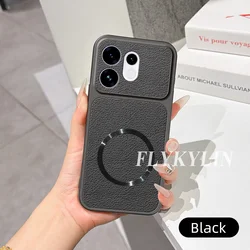 Litchi Textured Leather Protective Case with Magnetic Suction - OPPO Reno16 Pro 5G (1)