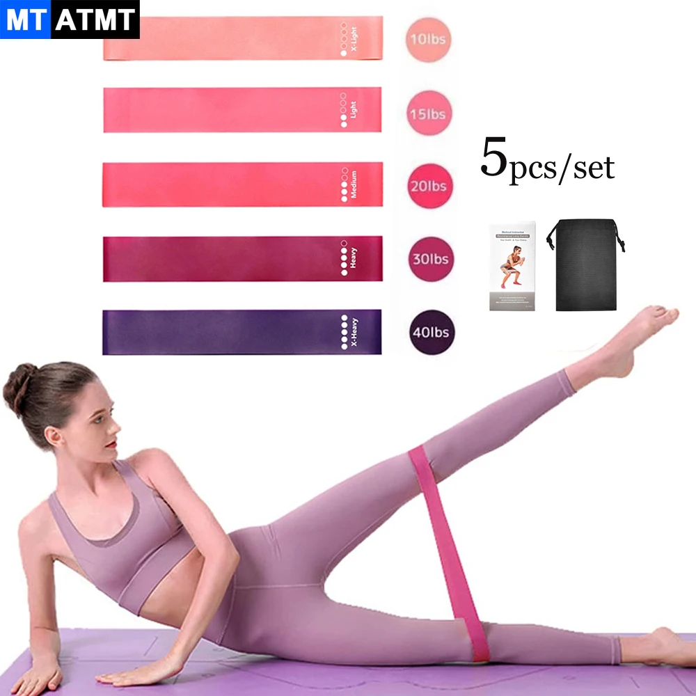 MTATMT Elastic Resistance Bands Yoga Training Gym Gum Pull Up Assist Rubber Band Crossfit Exercise Workout Fitness Equipment
