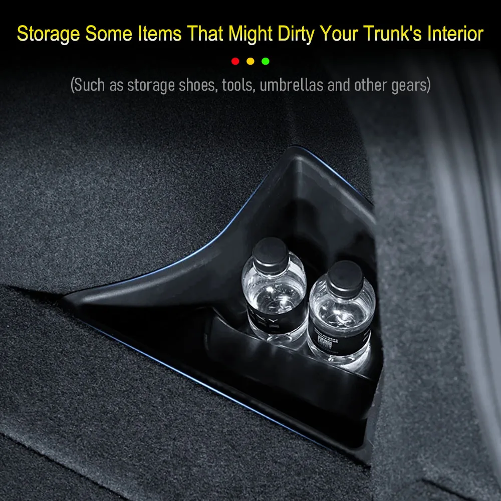 For Tesla Model 3 2025 2026 Trunk Storage Bins Model 3 Highland Organizer Waterproof Rear Trunk Side Storage Box Mat Accessories
