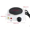 110V 220V Electric Hot Plate Mini stove Coffee Heater Milk Tea Mocha Heating Stove Cooking Pot Oven Small Furnace Cook US plug 5